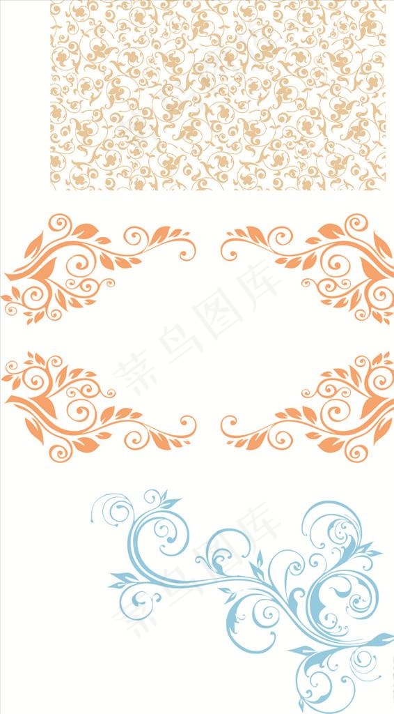 花纹图片cdr矢量模版下载