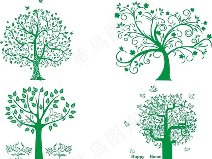矢量树木图片