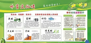 体育器材展板 体育文化墙图片