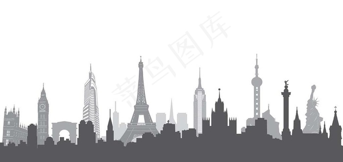 世界著名建筑失量图图片