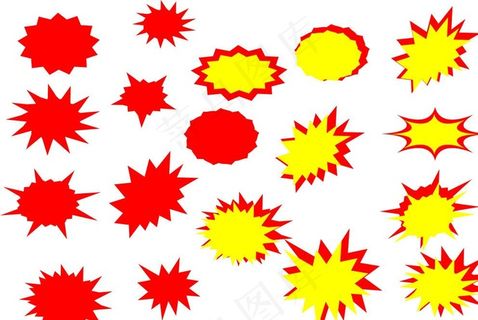 爆炸图(矢量)图片 爆炸图(矢量)图片