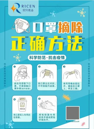 口罩摘除正确方法图片