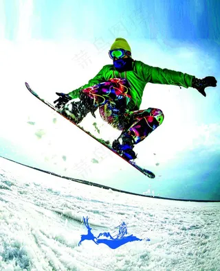 滑雪场海报 图片 展架展板