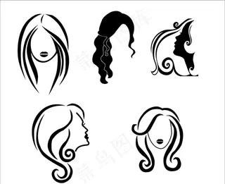 发型矢量图图片