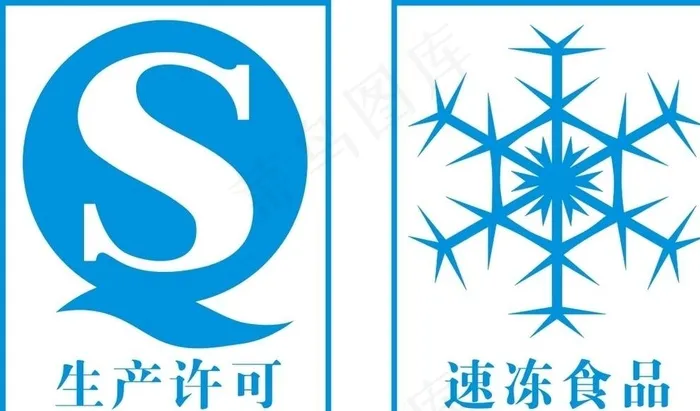 生产许可 速冻食品标志图片cdr矢量模版下载