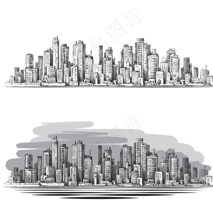手绘建筑图片