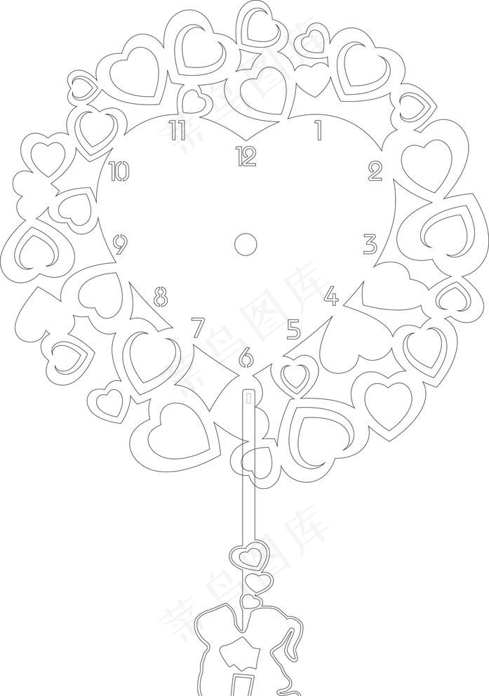 心心相印挂钟图片