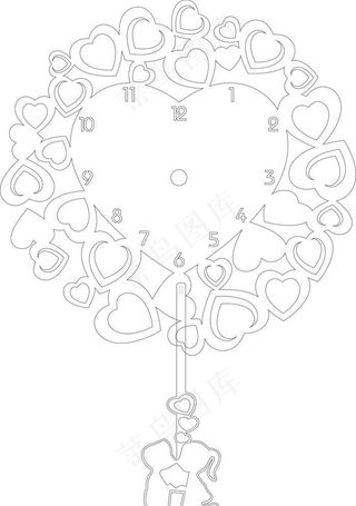 心心相印挂钟图片