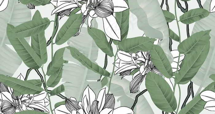 叶子花纹图片eps,ai矢量模版下载