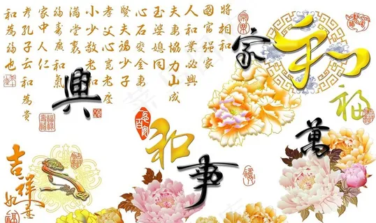 装饰画背景墙图片