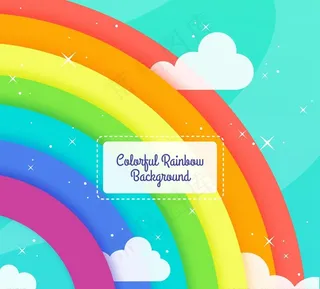 创意质感彩虹图片