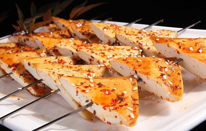 烤豆腐干豆干串串烧烤图片