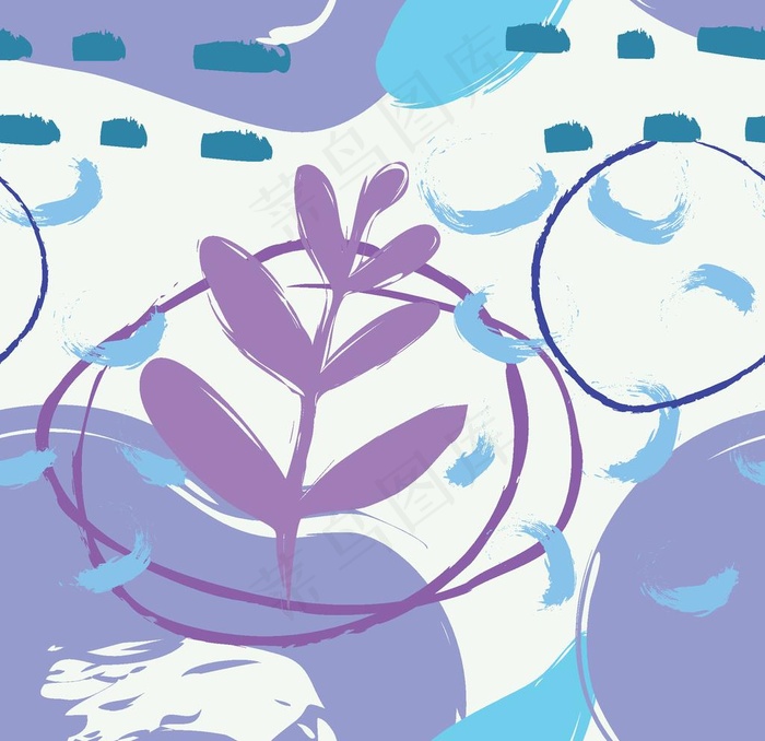 水彩手绘无缝背景图片eps,ai矢量模版下载