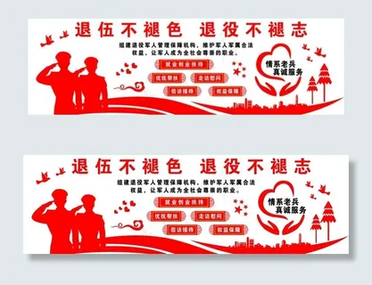 退役军人文化墙图片