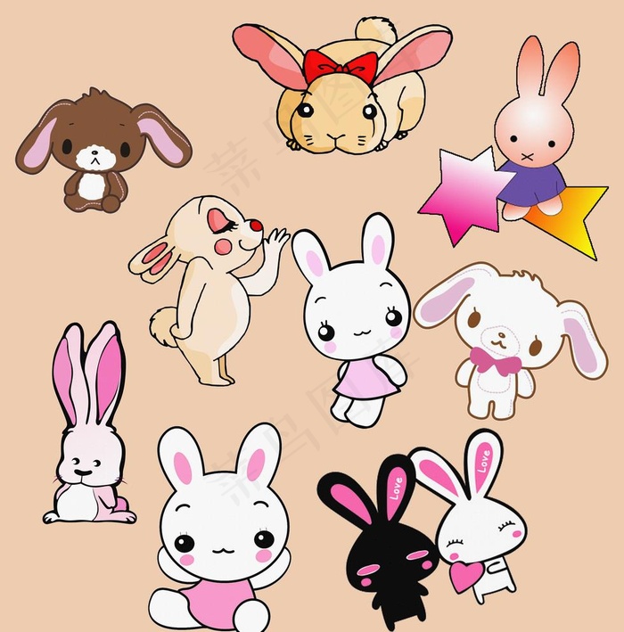 卡通兔子图片