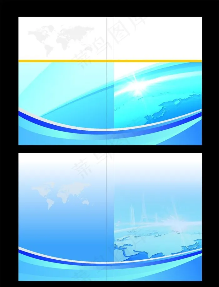 蓝色封面图片cdr矢量模版下载