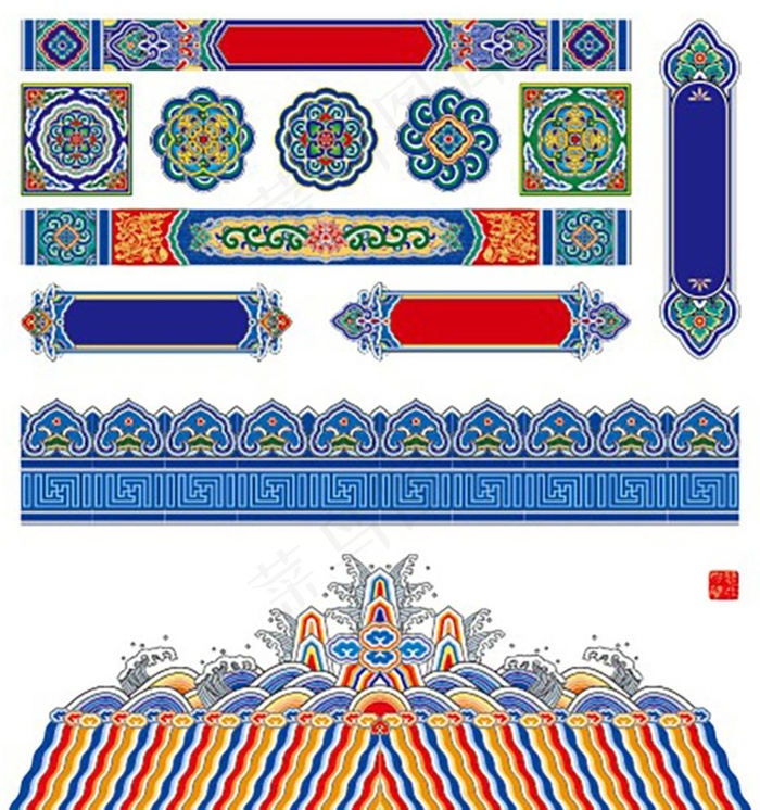 江崖海水纹图片