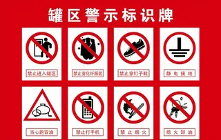 加油站警示牌图片