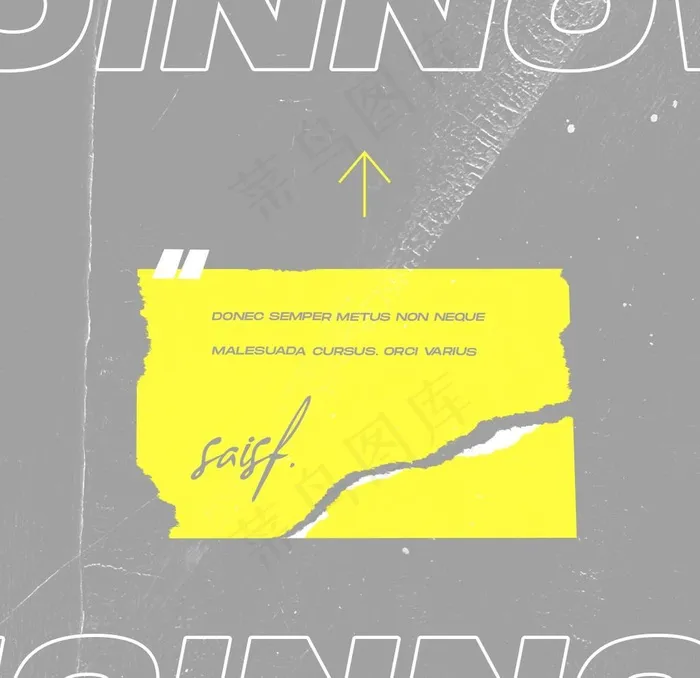 撕纸风格拼接海报设计图片(1080X1080(DPI:300))psd模版下载