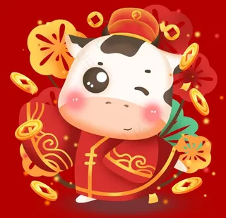卡通牛图片