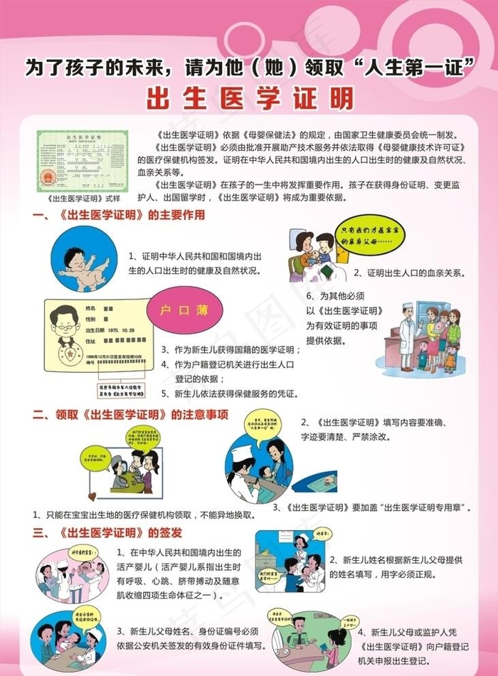 出生医学证明图片