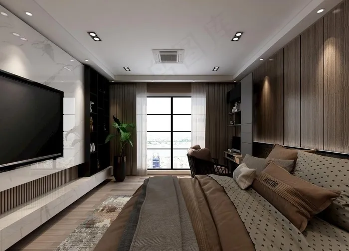 现代卧室图图片