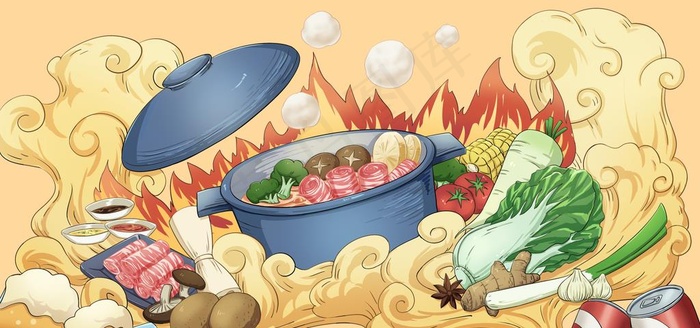 国潮美食图片