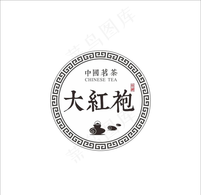 茶叶标签  大红袍图片cdr矢量模版下载