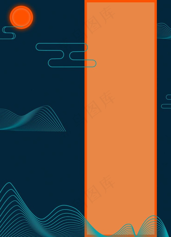 古风线条背景图片