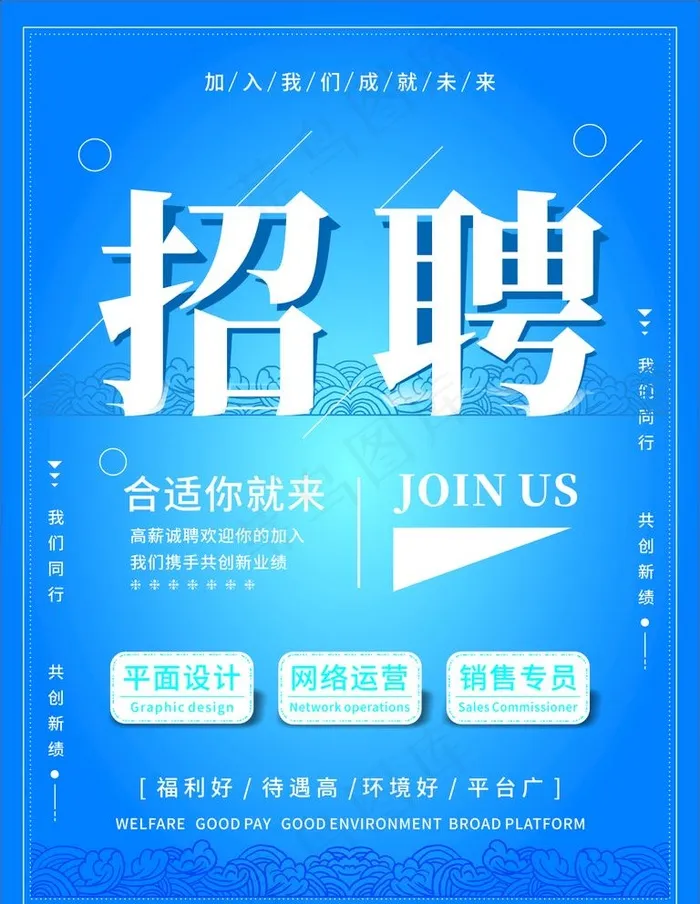 招聘 企业 海报 展板 职场图片cdr矢量模版下载