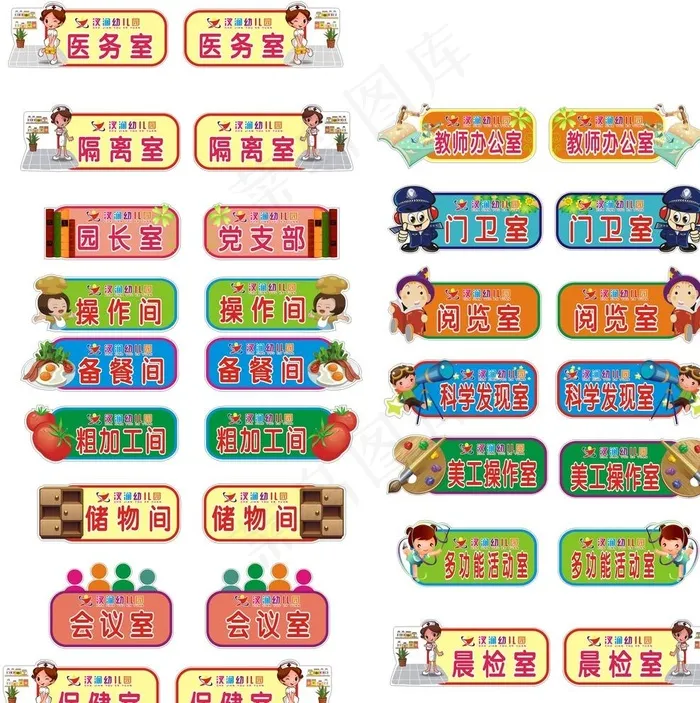 幼儿园门牌图片cdr矢量模版下载