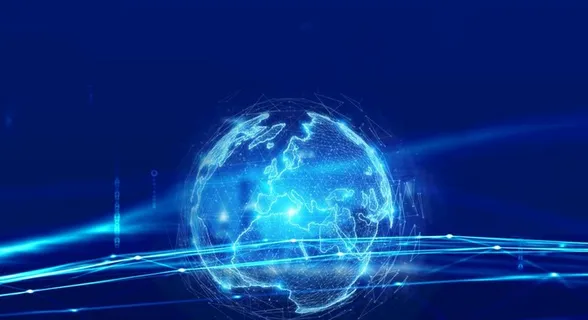 蓝色科技地球网络图片 蓝色科技地球网络图片