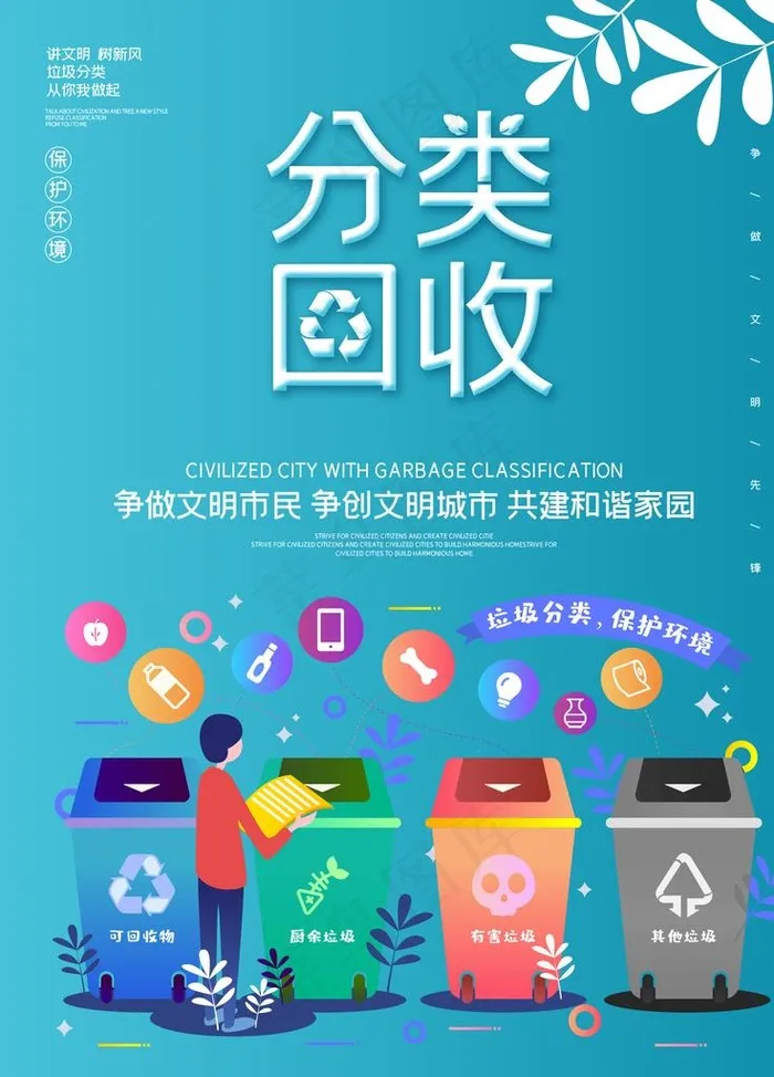 垃圾分类图片(2835X3780(DPI:80))psd模版下载