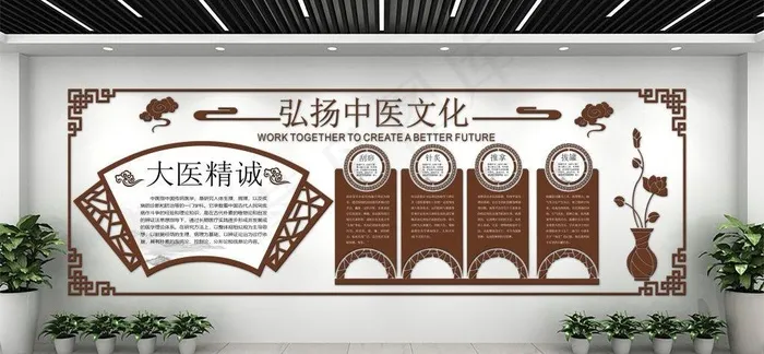 中医文化墙图片cdr矢量模版下载