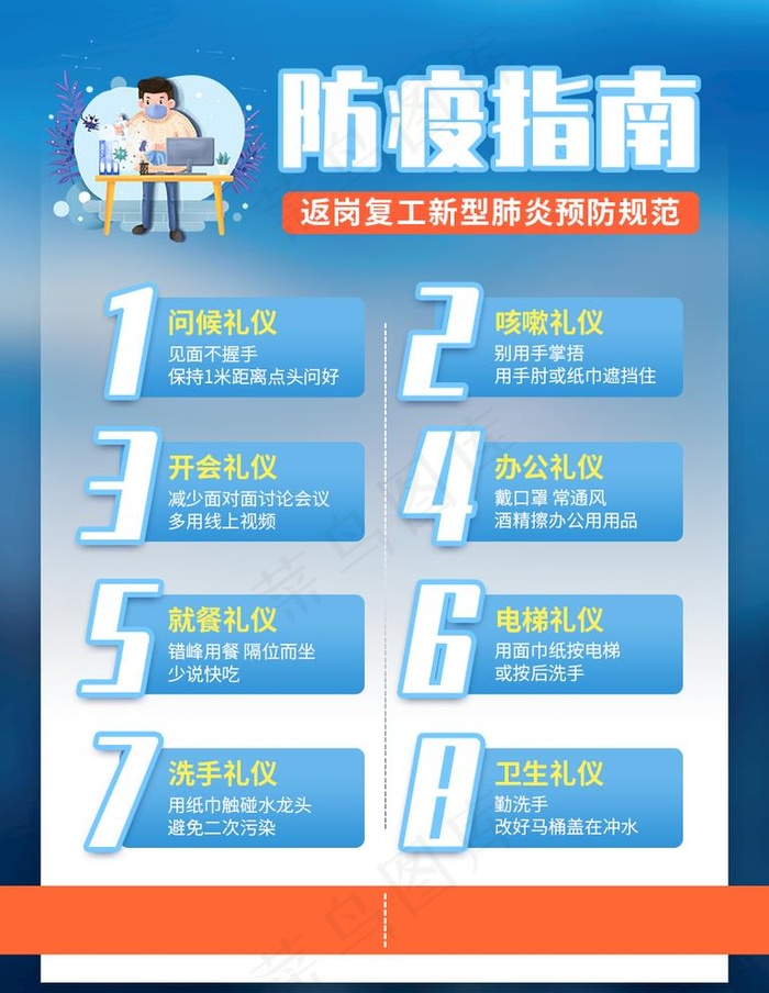 复工防疫图片(850X1134(DPI:72))psd模版下载