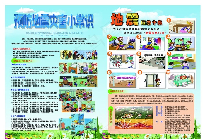 地震彩页图片