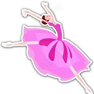 卡通人物跳舞元素图片