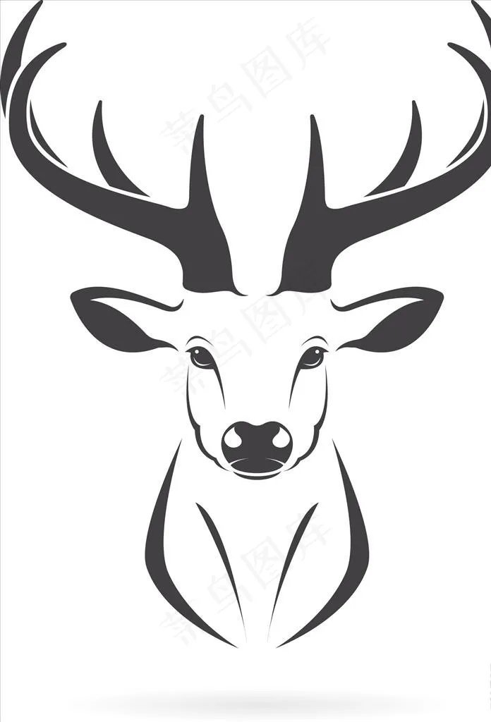 剪影鹿图片eps,ai矢量模版下载