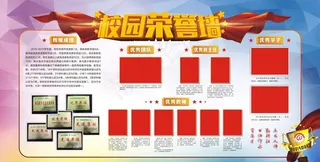 校园荣誉墙图片
