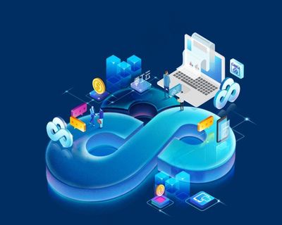 互联网灵活用工2.5D科技海报图片