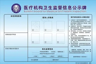 医疗机构卫生公示牌图片