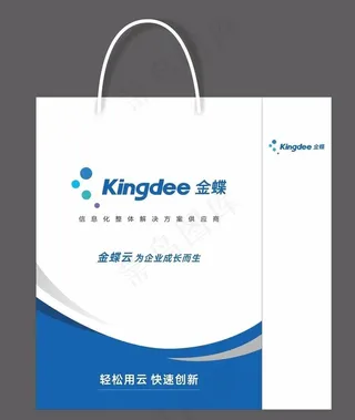 蓝色科技手提袋图片