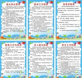 幼儿园制度牌图片