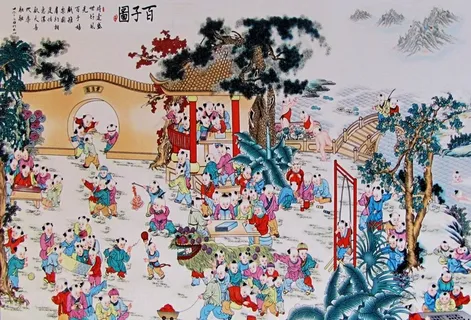 百子图图片 百子图图片