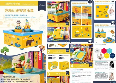 MiDeer木质八音盒详情页图片