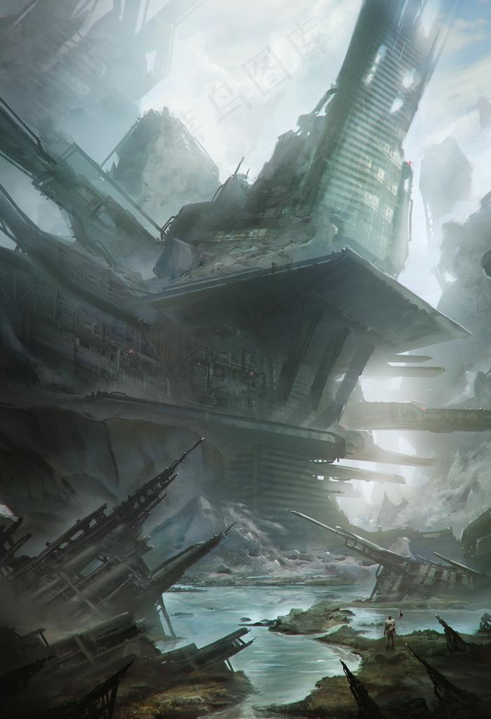 末日废土风格插画图片