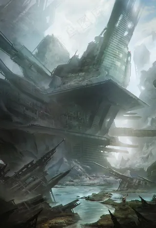 末日废土风格插画图片