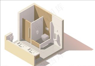 厕所剖面图图片