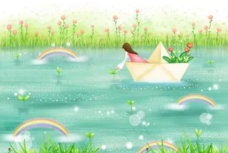 可爱幼儿卡通矢量插画背景图片