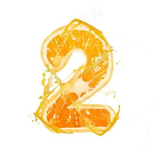 夏日水果数字图片